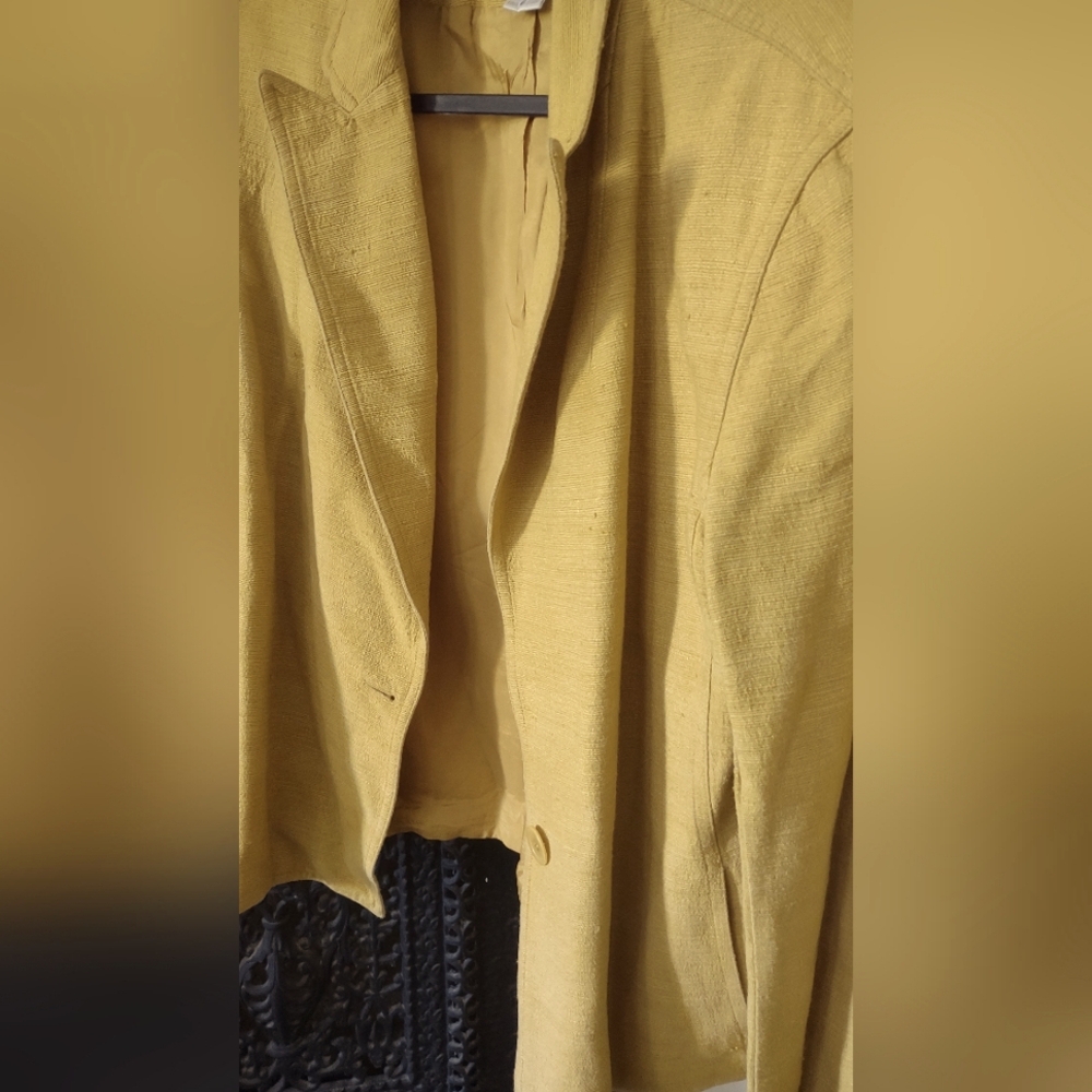 Goldenrod 100% Silk Blazer Size 12